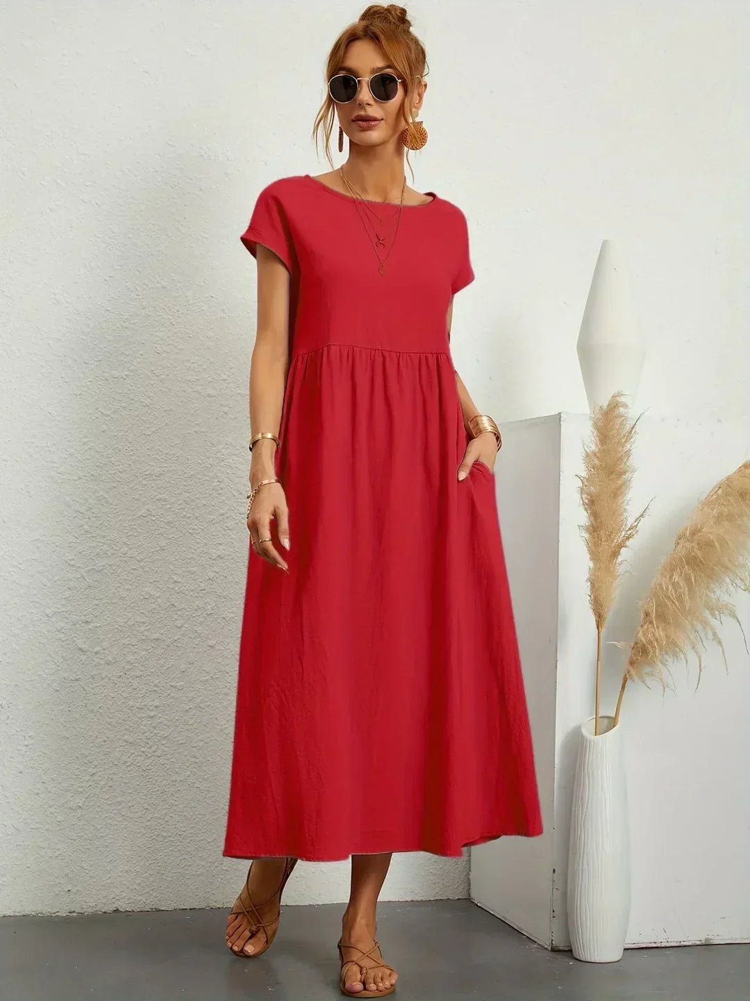 Gabrielle™ - Robe midi fluide élégance intemporelle