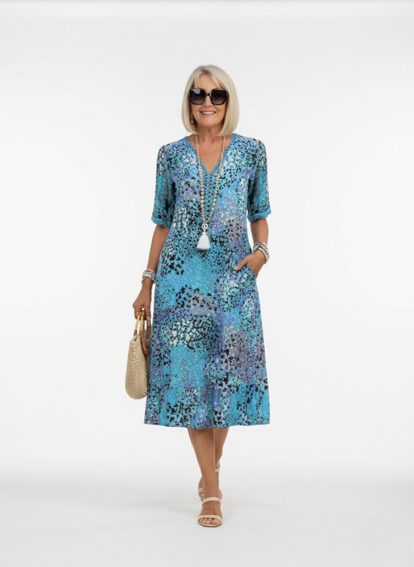 Florentine™ — Robe midi florale fluide élégante