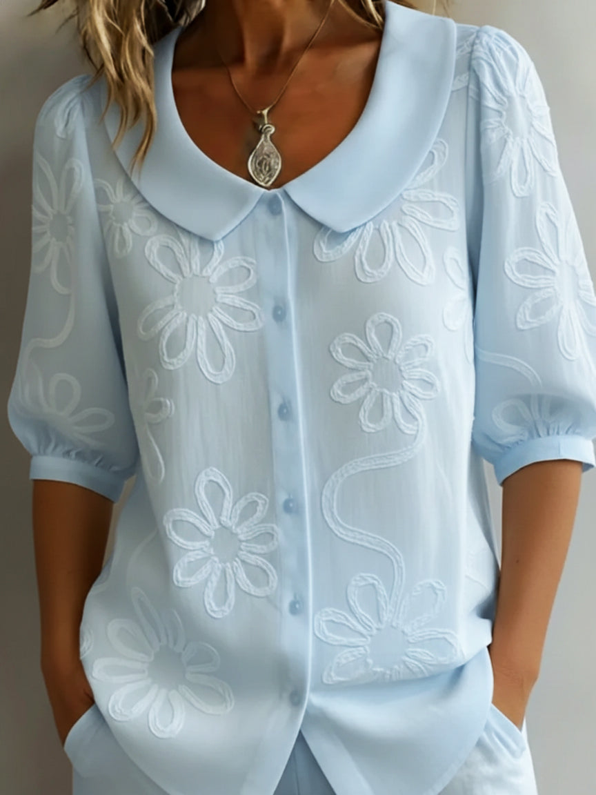 Aurélie™ - Blouse légère florale élégance naturelle