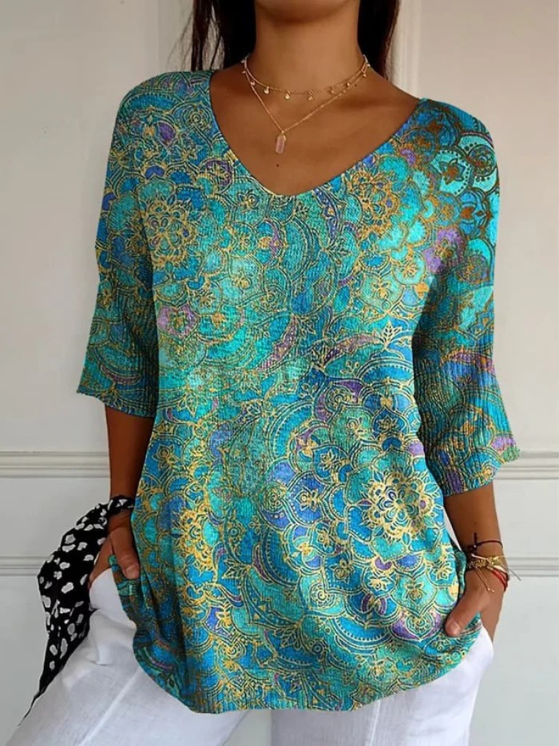Bérangère — Blouse fluide imprimée